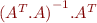 ${(A^{T}.A)}^{-1}.A^{T}$