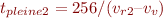$t_{pleine2}=256/(v_{r2}– v_v)$