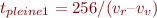 $t_{pleine1}=256/(v_r– v_v)$