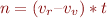$n= (v_r– v_v)*t$