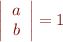 $\left |   \begin{array}{c}a \\ b\end{array}  \right | = 1$